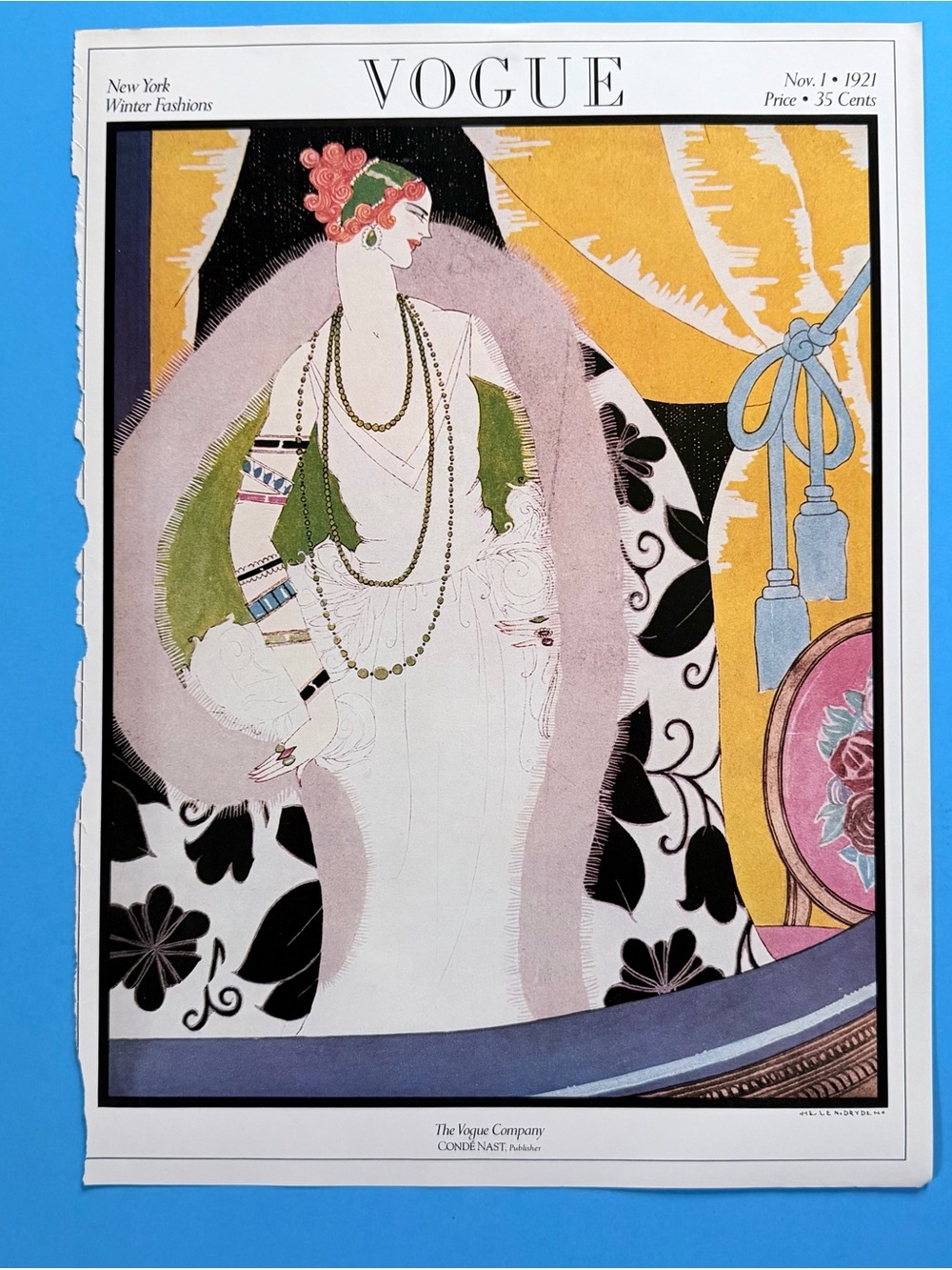 Vtg 1975 Vogue Poster Book Helen Dryden Nov 1, 1921 Winter Fashion Print